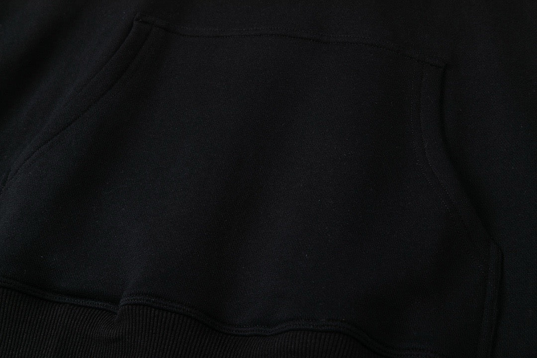 Schwarzer Baumwoll-Pullover mit Motiv – Herren