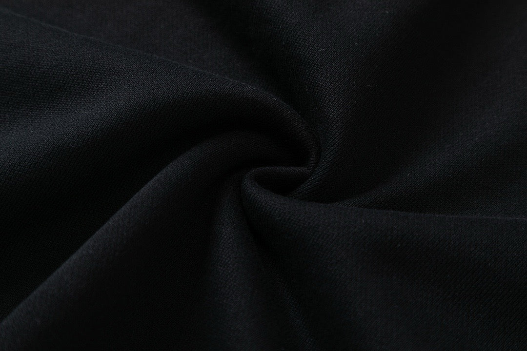 Schwarzer Baumwoll-Pullover mit Motiv – Herren