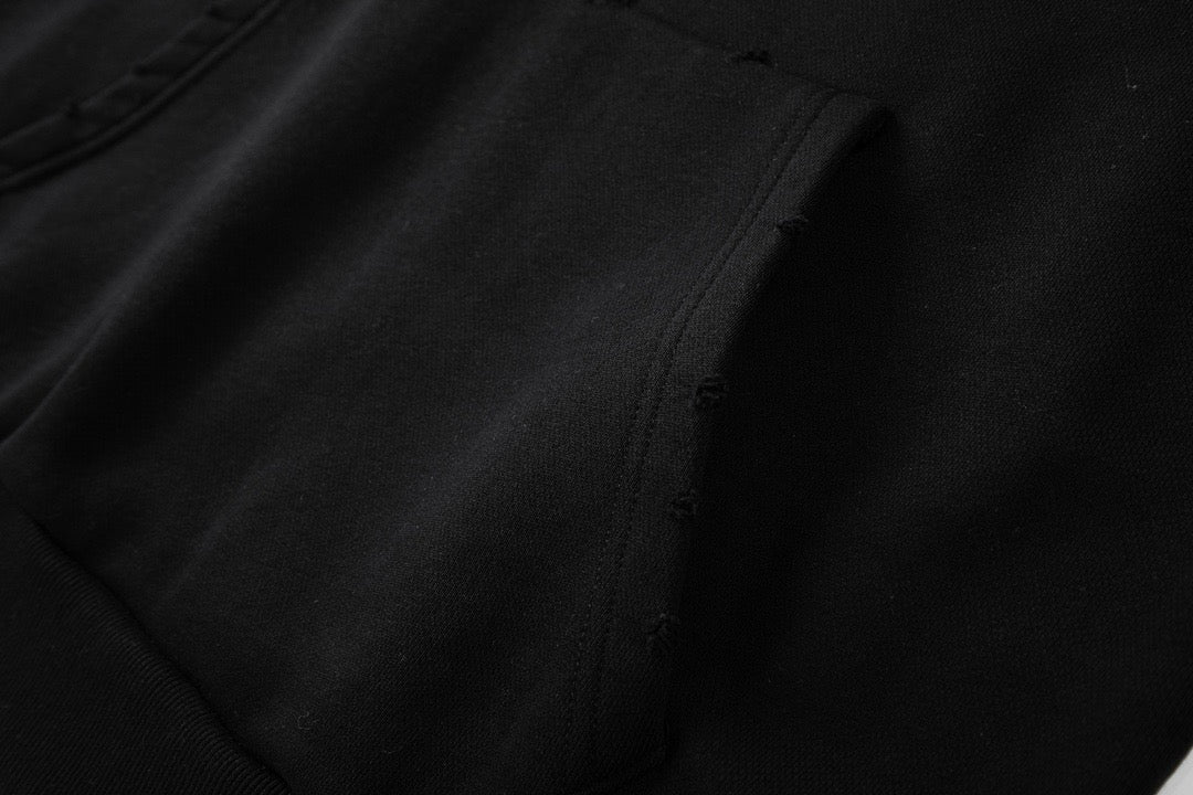 Schwarzer Baumwollpullover – Herren