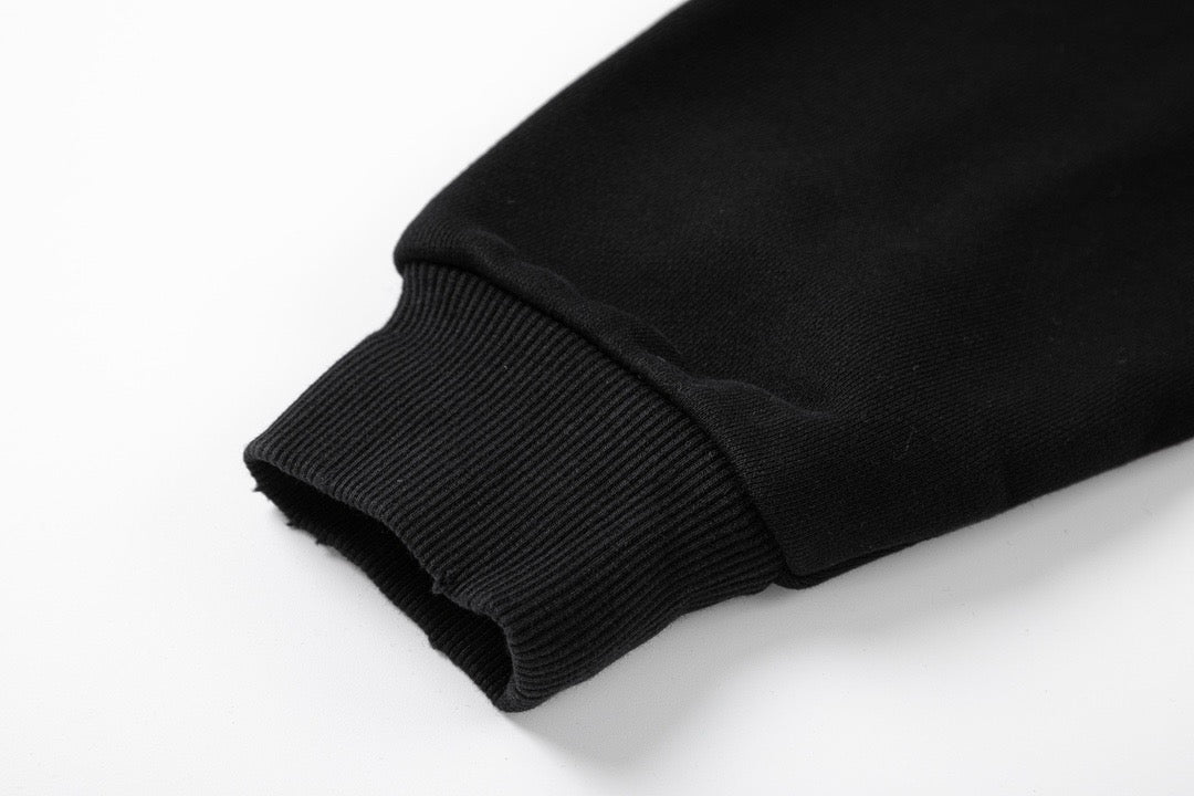 Schwarzer Baumwollpullover – Herren