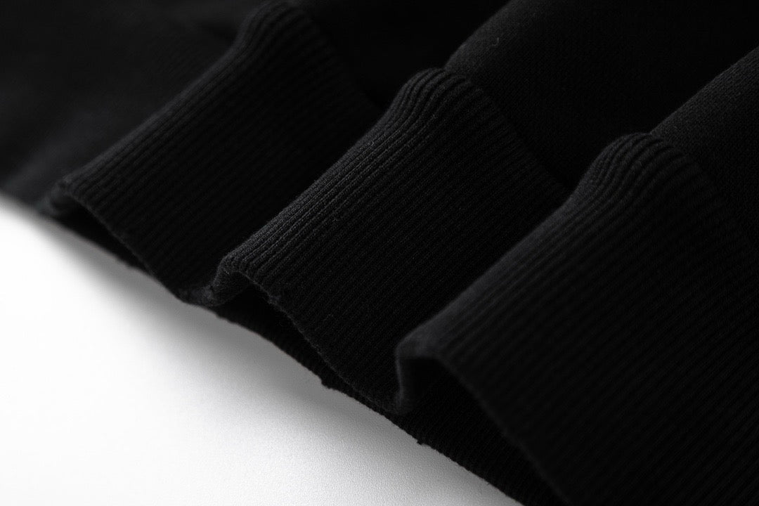 Schwarzer Baumwollpullover – Herren