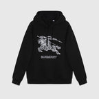 Schwarzer bestickter Pullover aus Baumwolle – Herren