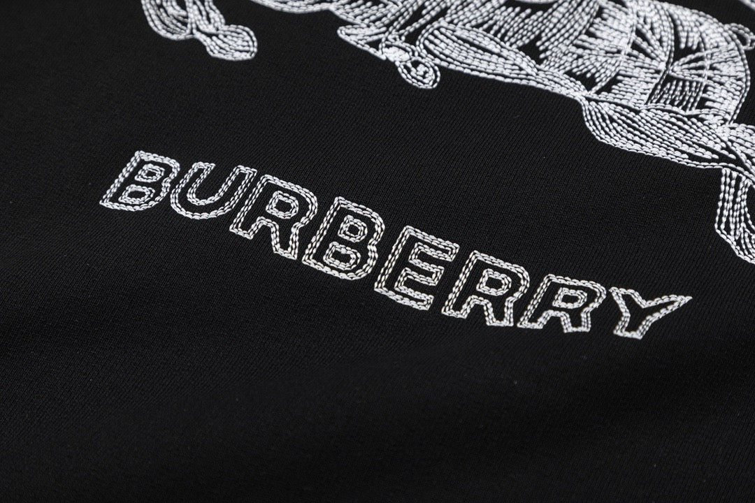 Schwarzer bestickter Pullover aus Baumwolle – Herren