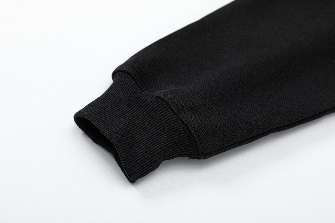 Schwarzer bestickter Pullover aus Baumwolle – Herren