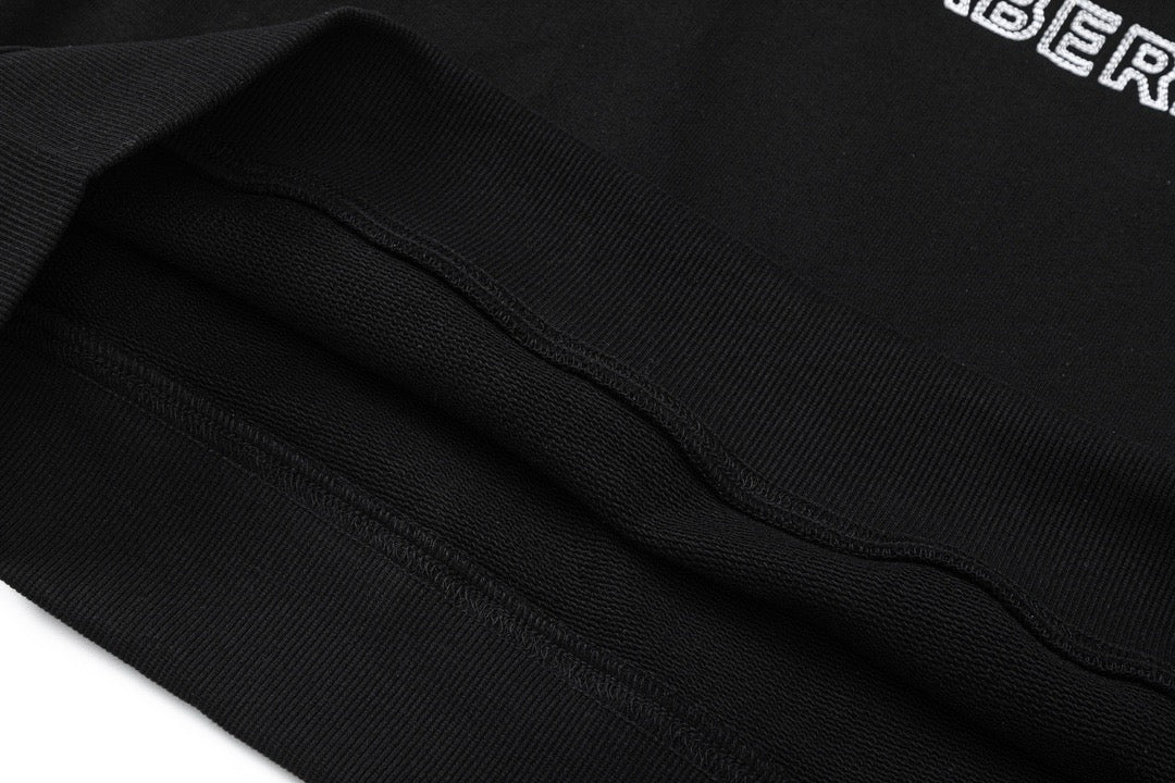 Schwarzer bestickter Pullover aus Baumwolle – Herren