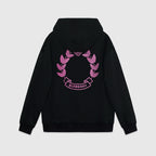 Pinker Kapuzenpullover mit Logo - Herren
