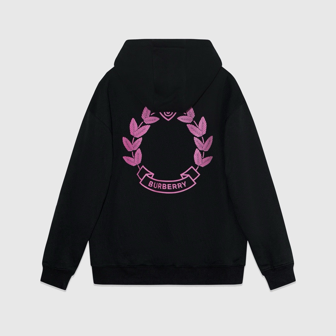 Pinker Kapuzenpullover mit Logo - Herren