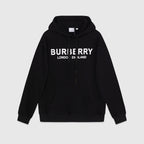 Schwarzer Baumwoll-Pullover mit Fettdruck – Herren