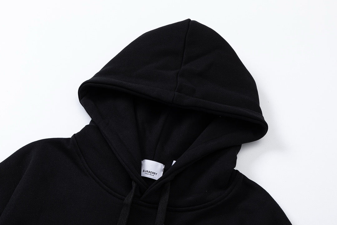 Schwarzer Baumwoll-Pullover mit Fettdruck – Herren