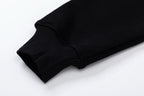 Schwarzer Baumwoll-Pullover mit Fettdruck – Herren
