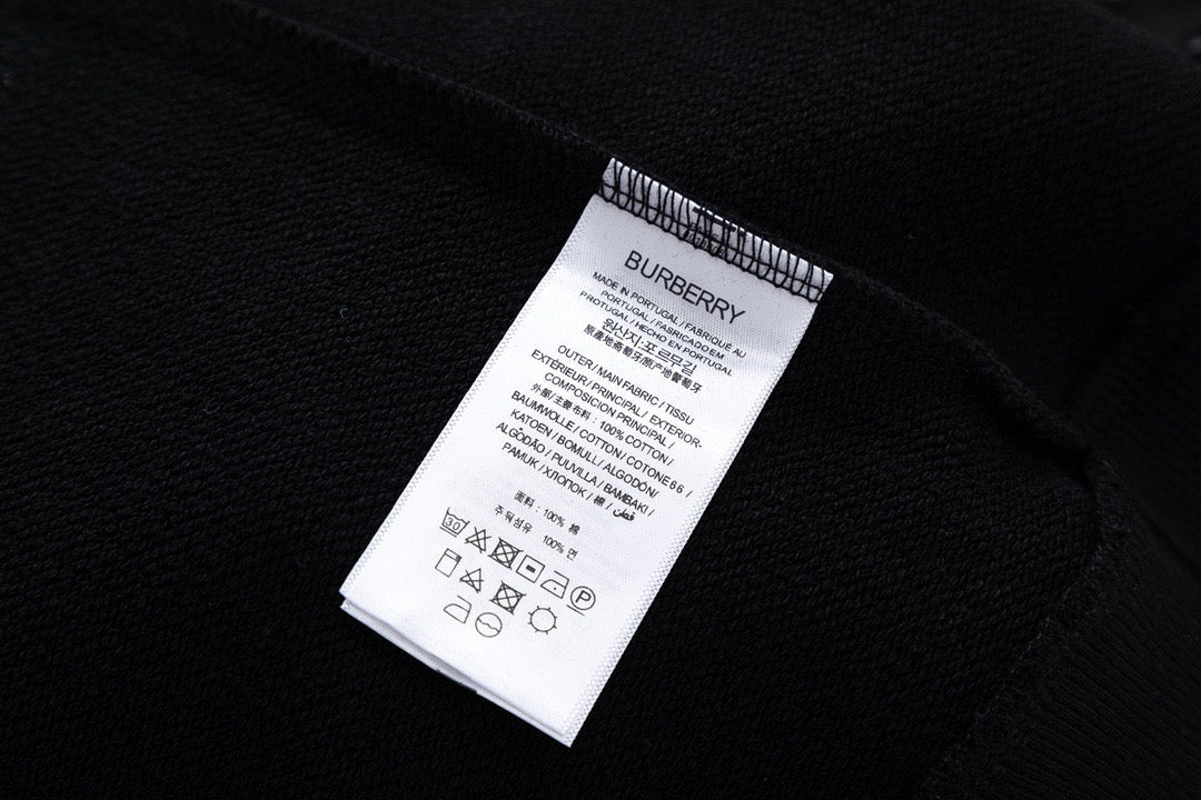 Schwarzer Baumwoll-Pullover mit Fettdruck – Herren