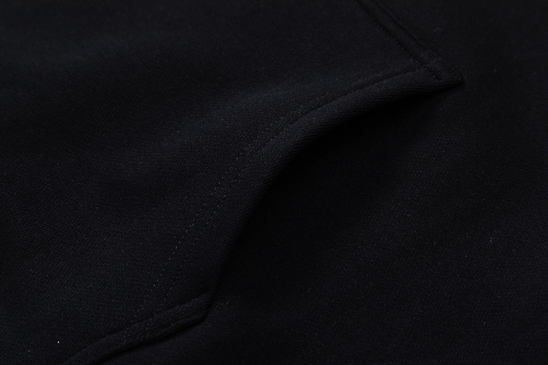 Schwarzer Baumwoll-Pullover mit Fettdruck – Herren