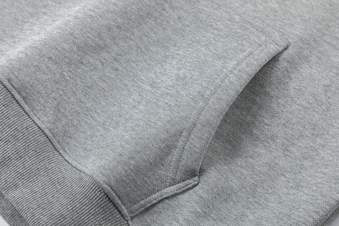 Grauer Baumwollpullover – Herren