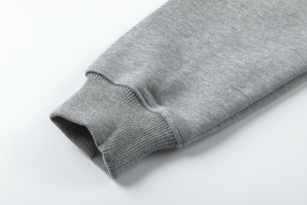 Grauer Baumwollpullover – Herren
