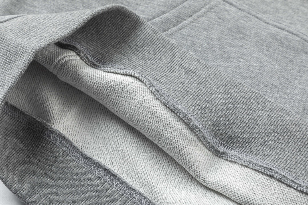 Grauer Baumwollpullover – Herren