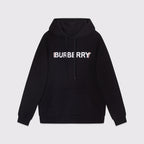 Pullover aus schwarzer Baumwolle mit Textlogo – Herren