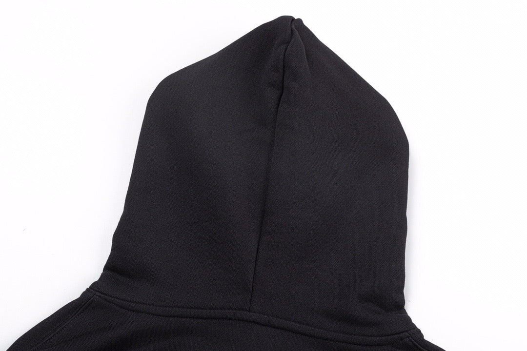 Pullover aus schwarzer Baumwolle mit Textlogo – Herren