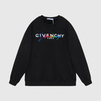 Schwarzes Baumwoll-Rundhals-Sweatshirt mit Textlogo – Herren