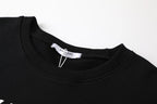 Schwarzes Baumwoll-Rundhals-Sweatshirt mit Textlogo – Herren