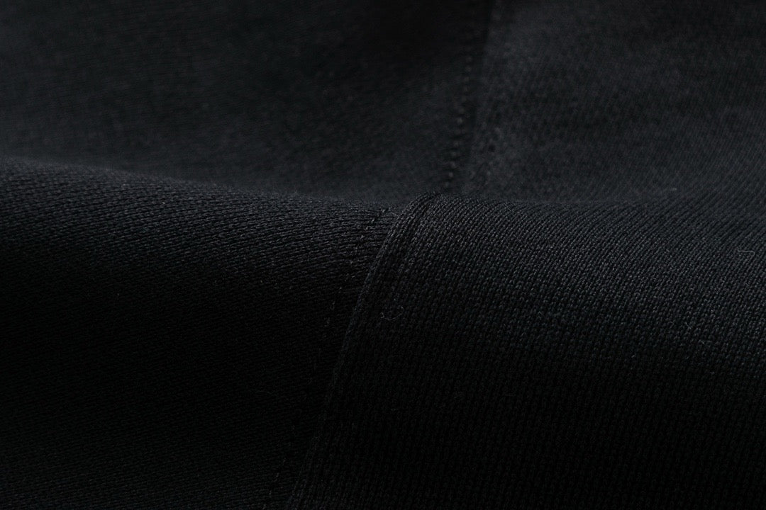 Schwarzes Baumwoll-Rundhals-Sweatshirt mit Textlogo – Herren