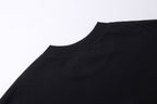 Schwarzes Jersey Langarmshirt mit gestreiften Ärmeln – Herren