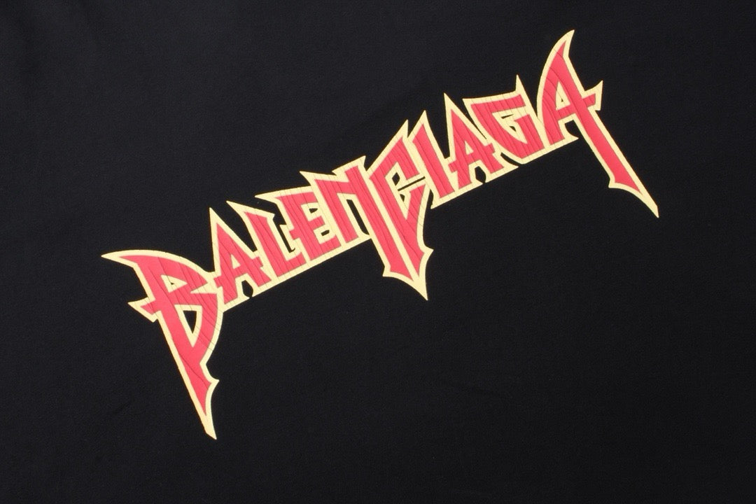 Black Cotton Flame Graphic Long-Sleeve - Men's