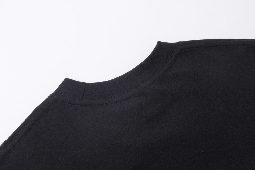 Black Cotton Flame Graphic Long-Sleeve - Men's