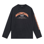 College Logo Langarm-T-Shirt – Herren