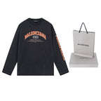College Logo Langarm-T-Shirt – Herren