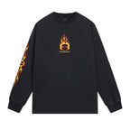 Flammen-Logo Langarm-T-Shirt – Herren