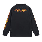 Flammen-Logo Langarm-T-Shirt – Herren
