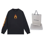Flammen-Logo Langarm-T-Shirt – Herren