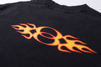 Flammen-Logo Langarm-T-Shirt – Herren