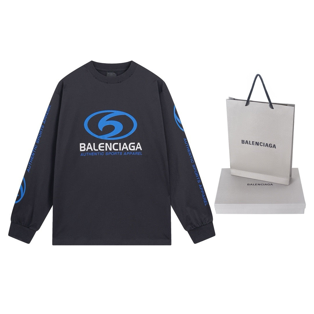 Black Cotton Graphic Long-Sleeve - Men's