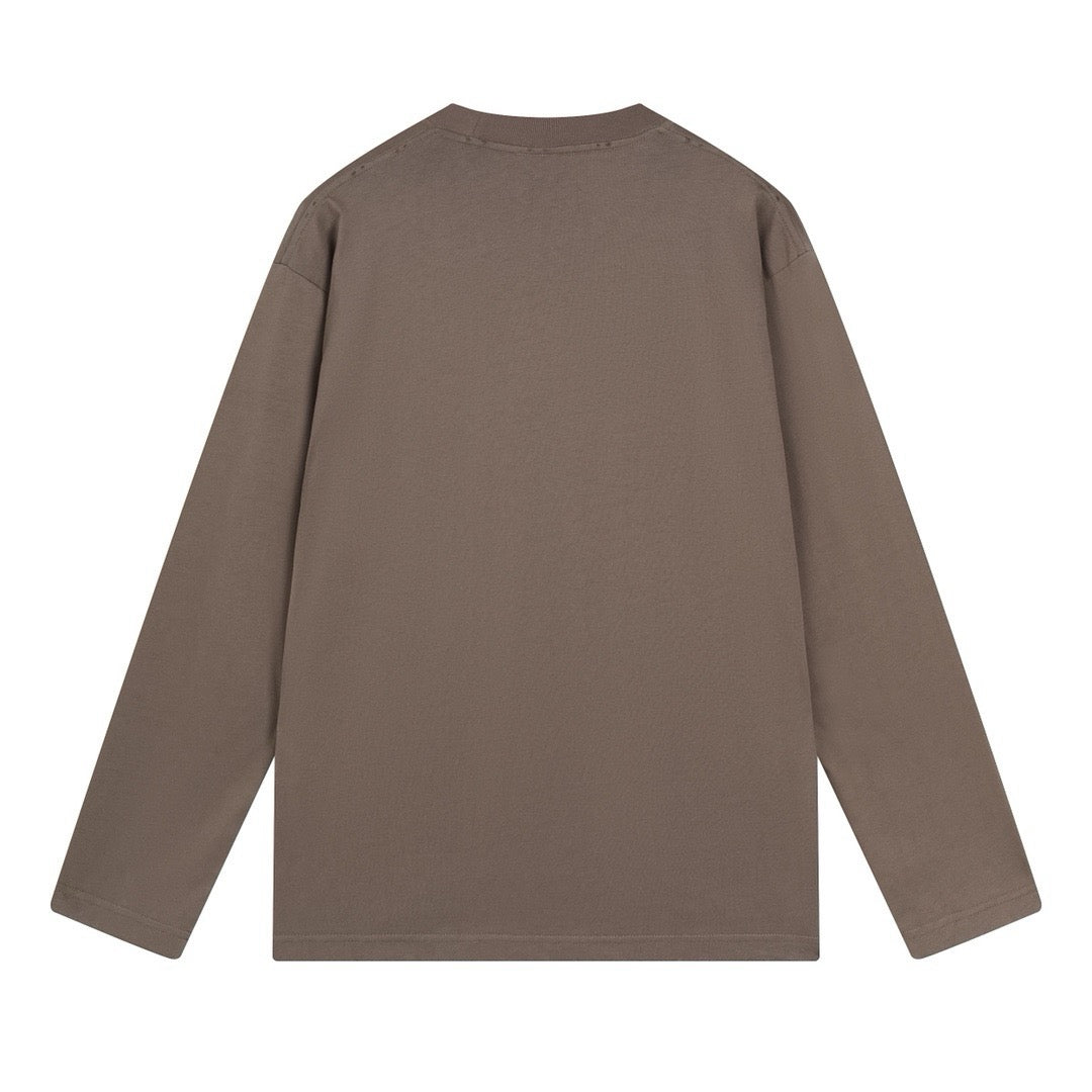 Schwarzes Langarmshirt mit Textlogo aus Baumwolle – Herren