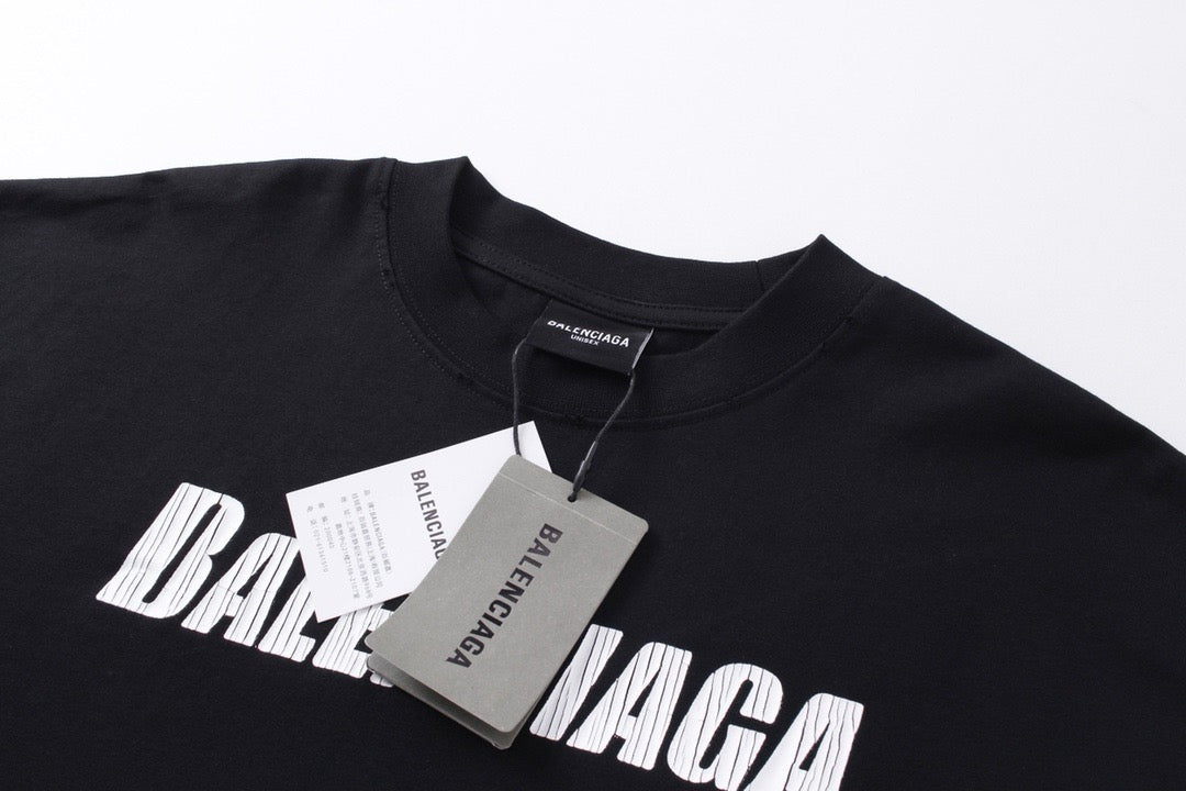 Schwarzes Langarmshirt mit Textlogo aus Baumwolle – Herren
