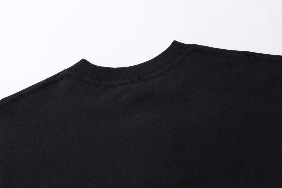 Schwarzes Langarmshirt mit Textlogo aus Baumwolle – Herren