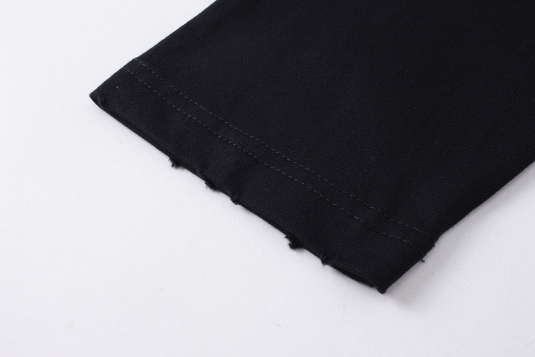 Schwarzes Langarmshirt mit Textlogo aus Baumwolle – Herren
