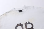 Schwarzes Langarmshirt aus Baumwolle mit Monogramm – Herren