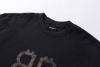 Schwarzes Langarmshirt aus Baumwolle mit Monogramm – Herren