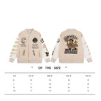 Creme-Woll-Patch-Varsity-Jacke – Herren