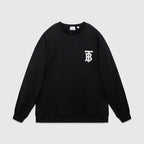 Schwarzes Baumwoll-Monogramm-Crewneck – Herren