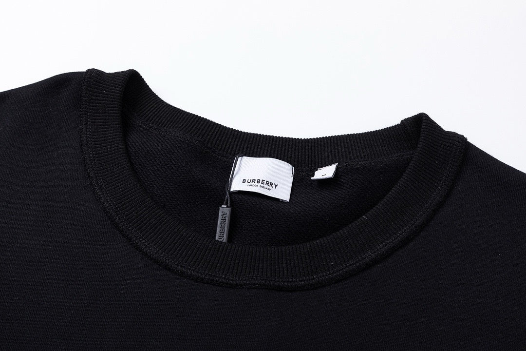 Schwarzes Baumwoll-Monogramm-Crewneck – Herren