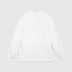 Schwarzes Baumwoll-Rundhals-Sweatshirt mit weißem Text – Herren