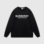 Schwarzes Baumwoll-Rundhals-Sweatshirt mit weißem Text – Herren