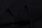 Schwarzes Baumwoll-Rundhals-Sweatshirt mit weißem Text – Herren