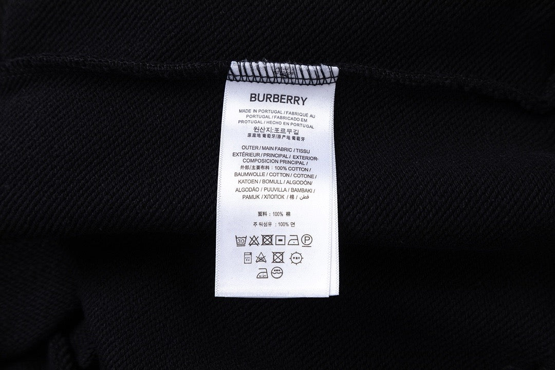 Schwarzes Baumwoll-Rundhals-Sweatshirt mit weißem Text – Herren