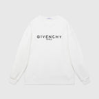 Schwarzes Baumwoll-Rundhals-Sweatshirt mit Brustaufdruck – Herren