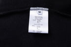 Schwarzes Baumwoll-Rundhals-Sweatshirt mit Brustaufdruck – Herren