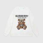 Schwarzes Baumwoll-Sweatshirt mit Bärengrafik – Herren